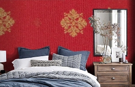 Обои M332-845 фото в интерьере спальни превью