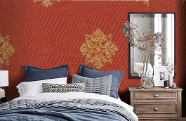 Обои M332-885 фото в интерьере спальни превью