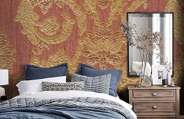 Обои M380-253 фото в интерьере спальни превью