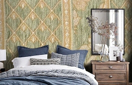 Обои M382-218 фото в интерьере спальни превью
