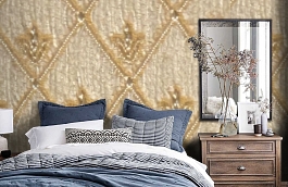 Обои M383-209 фото в интерьере спальни превью