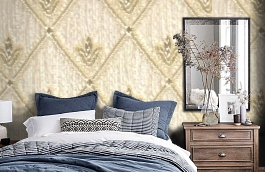 Обои M383-438 фото в интерьере спальни превью