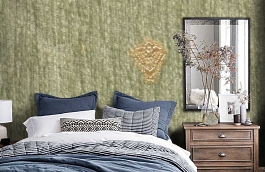 Обои M384-218 фото в интерьере спальни превью