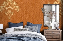 Обои M386-217 фото в интерьере спальни превью