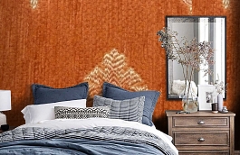 Обои M386-253 фото в интерьере спальни превью
