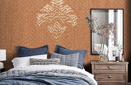 Обои M386-409 фото в интерьере спальни превью
