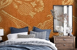 Обои M387-217 фото в интерьере спальни превью