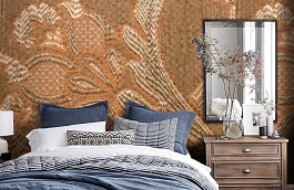 Обои M387-223 фото в интерьере спальни превью