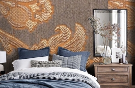 Обои M387-434 фото в интерьере спальни превью
