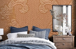 Обои M387-43855 фото в интерьере спальни превью