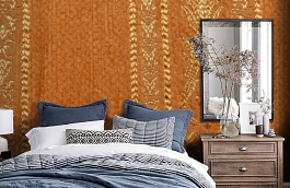 Обои M388-217 фото в интерьере спальни превью
