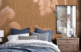 Обои M389-218 фото в интерьере спальни превью