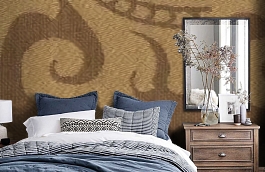 Обои M430-220 фото в интерьере спальни превью