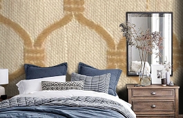 Обои M431-200 фото в интерьере спальни превью