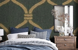 Обои M431-210 фото в интерьере спальни превью