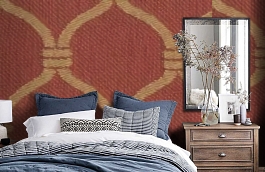 Обои M431-267 фото в интерьере спальни превью