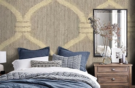 Обои M431-401 фото в интерьере спальни превью