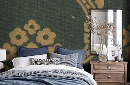 Обои M432-210 фото в интерьере спальни превью