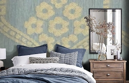 Обои M432-410 фото в интерьере спальни превью