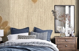 Обои M437-200 фото в интерьере спальни превью