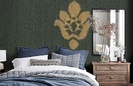 Обои M437-210 фото в интерьере спальни превью