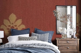 Обои M437-267 фото в интерьере спальни превью