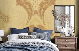 Обои M560-406 фото в интерьере спальни превью