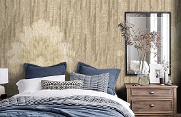 Обои M565-409 фото в интерьере спальни превью