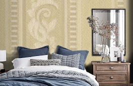 Обои M577-401 фото в интерьере спальни превью