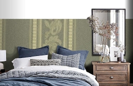 Обои M577-871 фото в интерьере спальни превью