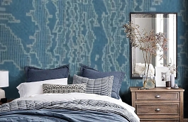 Обои M578-851 фото в интерьере спальни превью