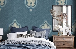 Обои M579-851 фото в интерьере спальни превью