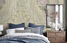 Обои M600-463 фото в интерьере спальни превью