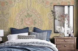 Обои M600-8122 фото в интерьере спальни превью