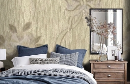 Обои M604-451 фото в интерьере спальни превью