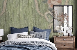 Обои M604-8118 фото в интерьере спальни превью