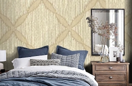 Обои M605-438 фото в интерьере спальни превью