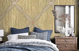 Обои M605-8122 фото в интерьере спальни превью