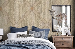 Обои M605-81792 фото в интерьере спальни превью