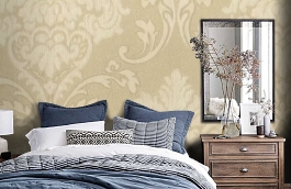 Обои M756-401 фото в интерьере спальни превью