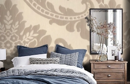 Обои M8400-7002 фото в интерьере спальни превью