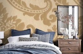 Обои M8400-7005 фото в интерьере спальни превью