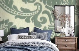 Обои M8400-7006 фото в интерьере спальни превью