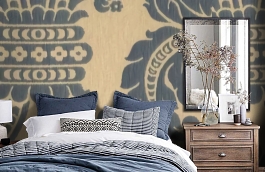 Обои M8400-7008 фото в интерьере спальни превью
