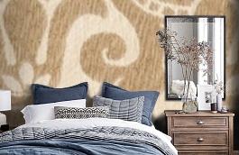 Обои M8400-7025 фото в интерьере спальни превью