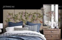 Обои Jet9 012 A1 фото в интерьере спальни превью