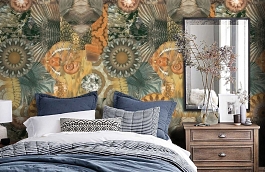 Обои Photo 7 005-1 фото в интерьере спальни превью