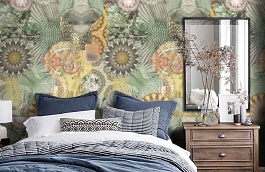 Обои Photo 7 005-2 фото в интерьере спальни превью