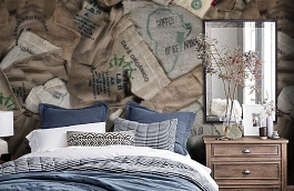 Обои P192701-7 фото в интерьере спальни превью