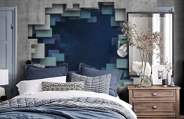 Обои P200802-7 фото в интерьере спальни превью